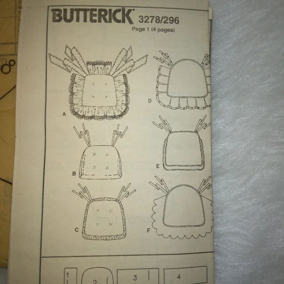Butterick 3278 At Home with Waverly Chair Pads in 6 styles - Picture 3 of 4